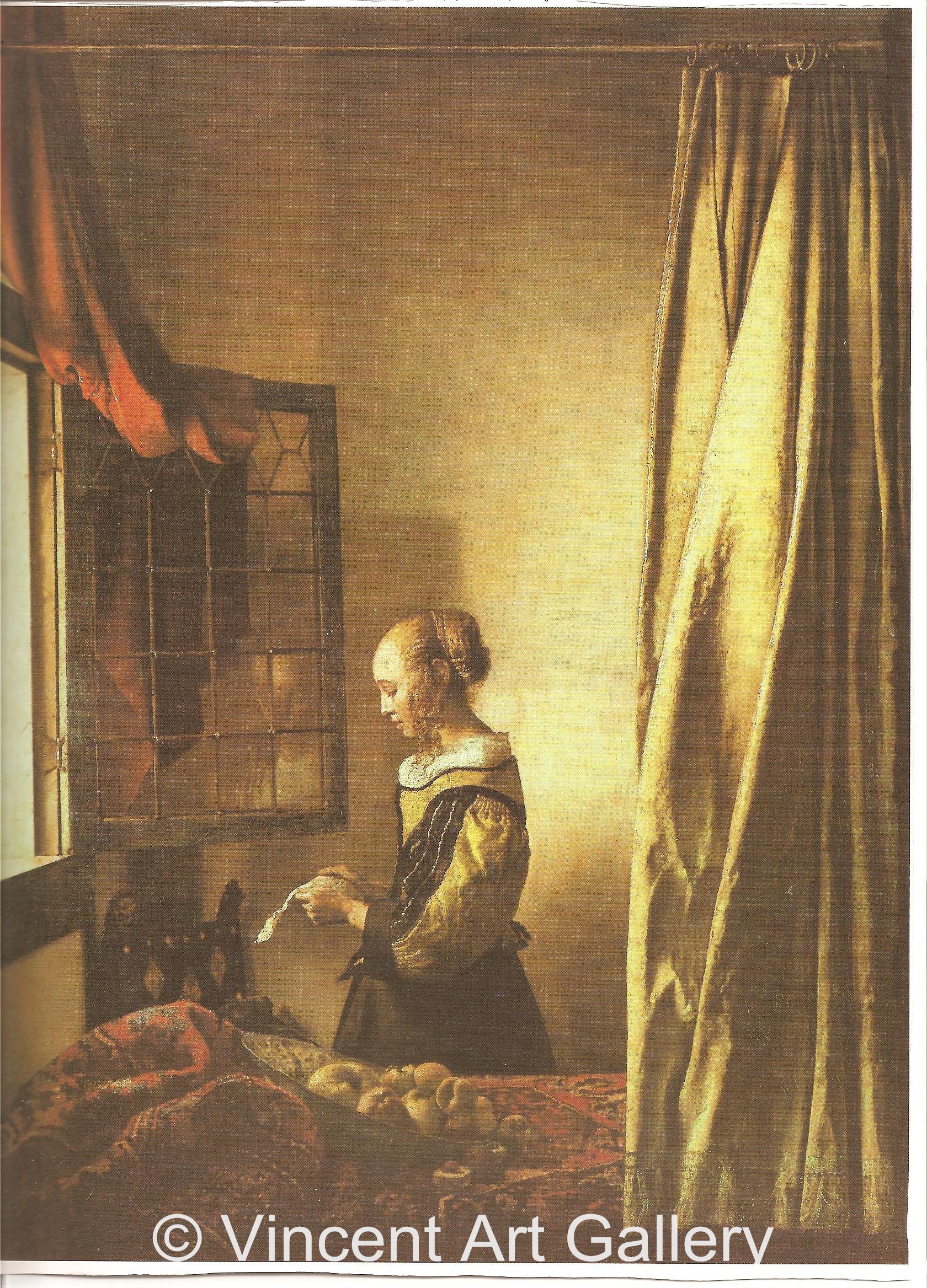 A1812, VERMEER, Girl reading a Letter at an Open Window 001